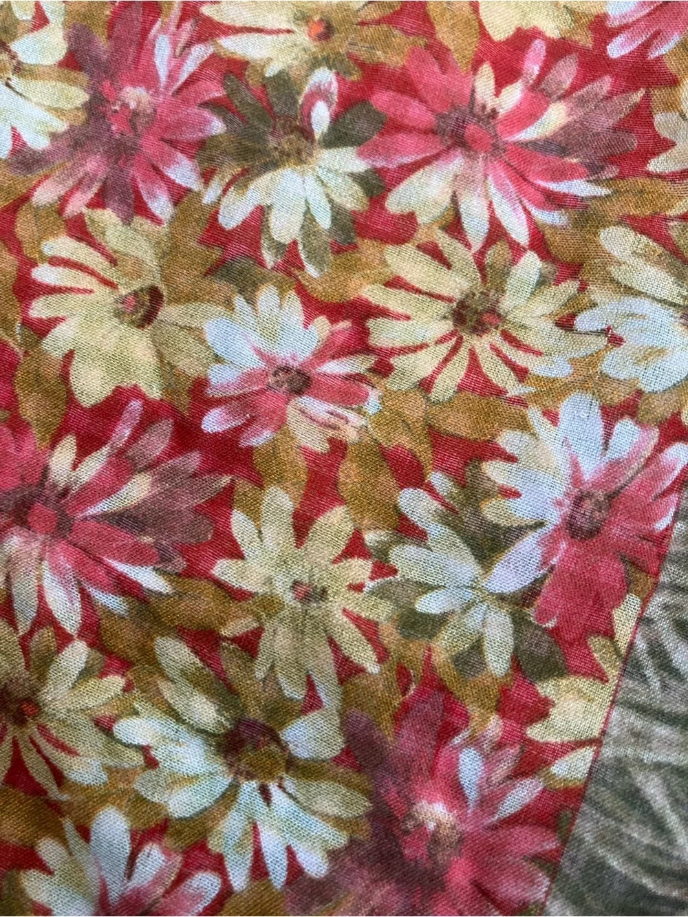 Lightweight scarf forest trees and red